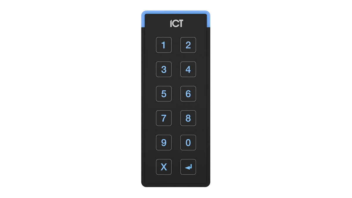 ICT tSec Standard card reader with keypad, black